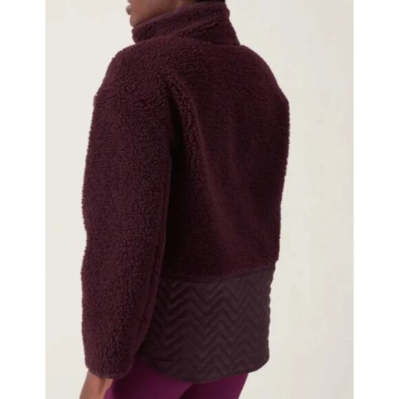 NWT ATHLETA Cozy Sherpa Snap Sweatshirt 2X - Picture 2 of 12